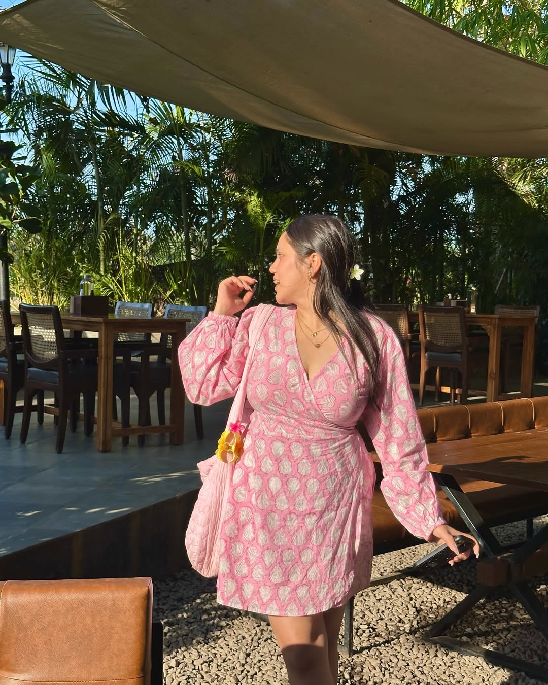 Wrap Around Dress (Pink)