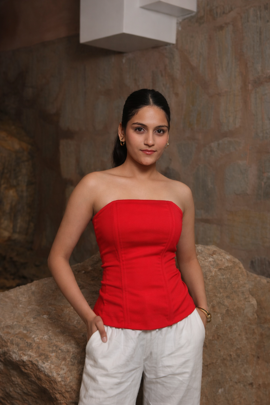 Corset Tube Top (Red)